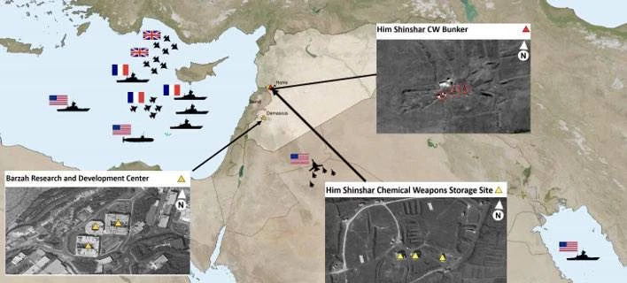 Πριν και μετά την επίθεση στη Συρία – Ασήμαντα τα πλήγματα – Εικόνες